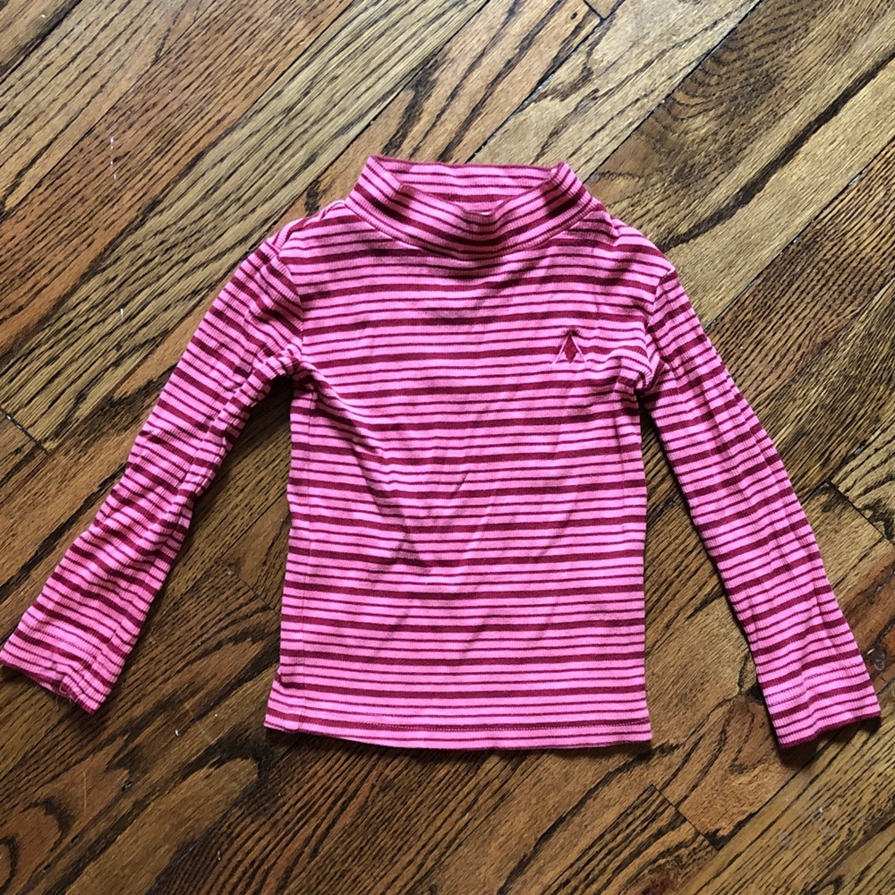 Kids Pink Stripe Long Sleeve Tee